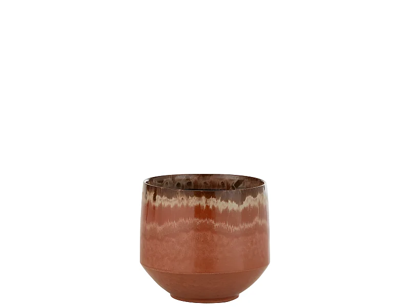 Cache-Pot en Céramique "Aline" 24cm Rouge