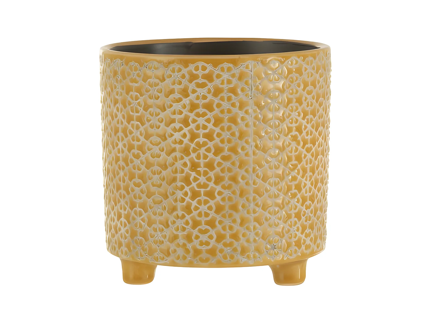 Cache-Pot Déco en Céramique "Minada" 16cm Ocre