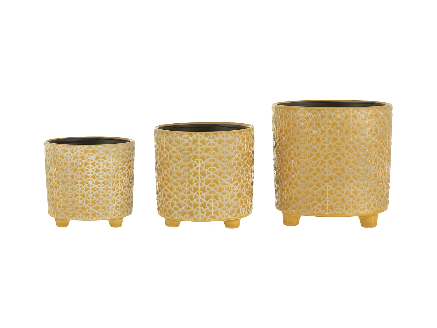 Cache-Pot Déco en Céramique "Minada" 16cm Ocre