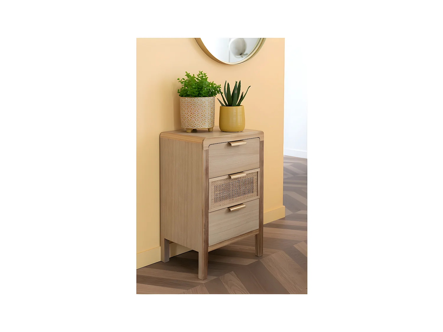 Cache-Pot Déco en Céramique "Minada" 16cm Ocre