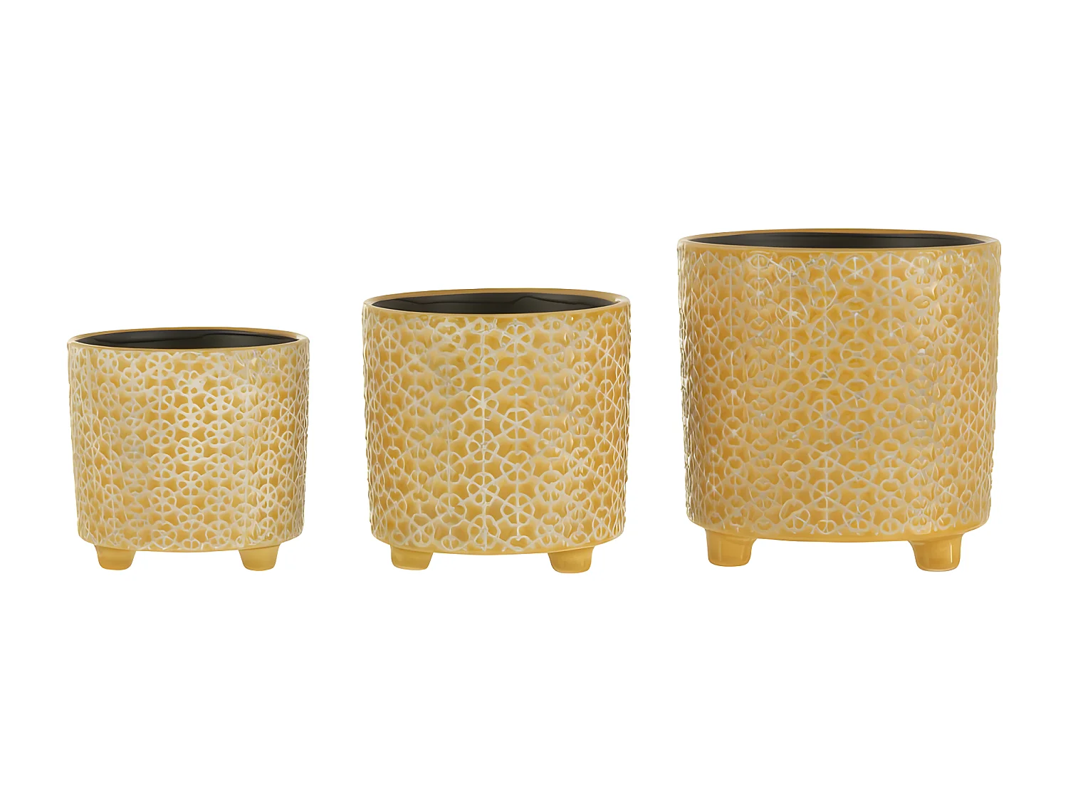 Cache-Pot Déco en Céramique "Minada" 16cm Ocre