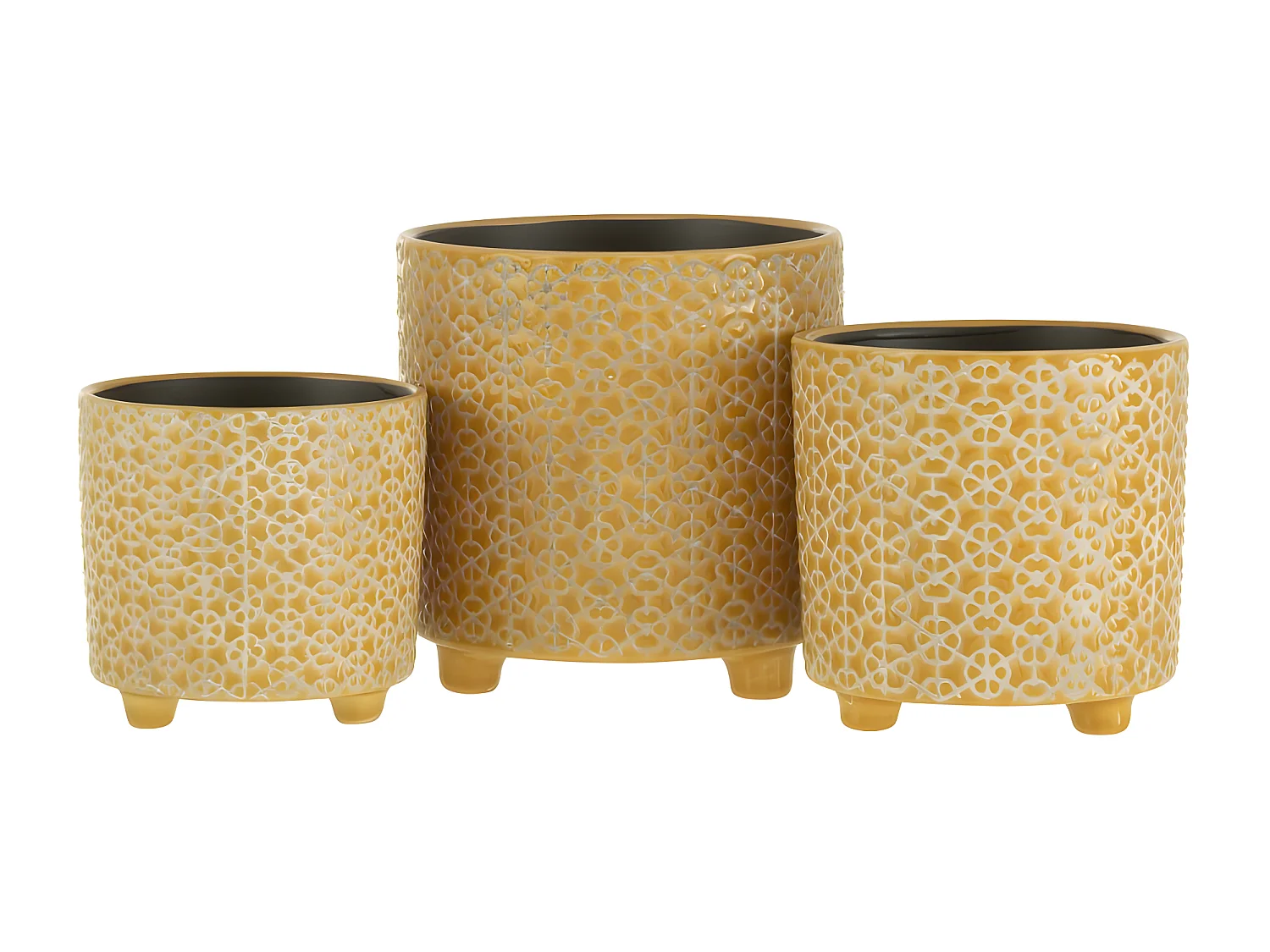 Cache-Pot Déco en Céramique "Minada" 16cm Ocre