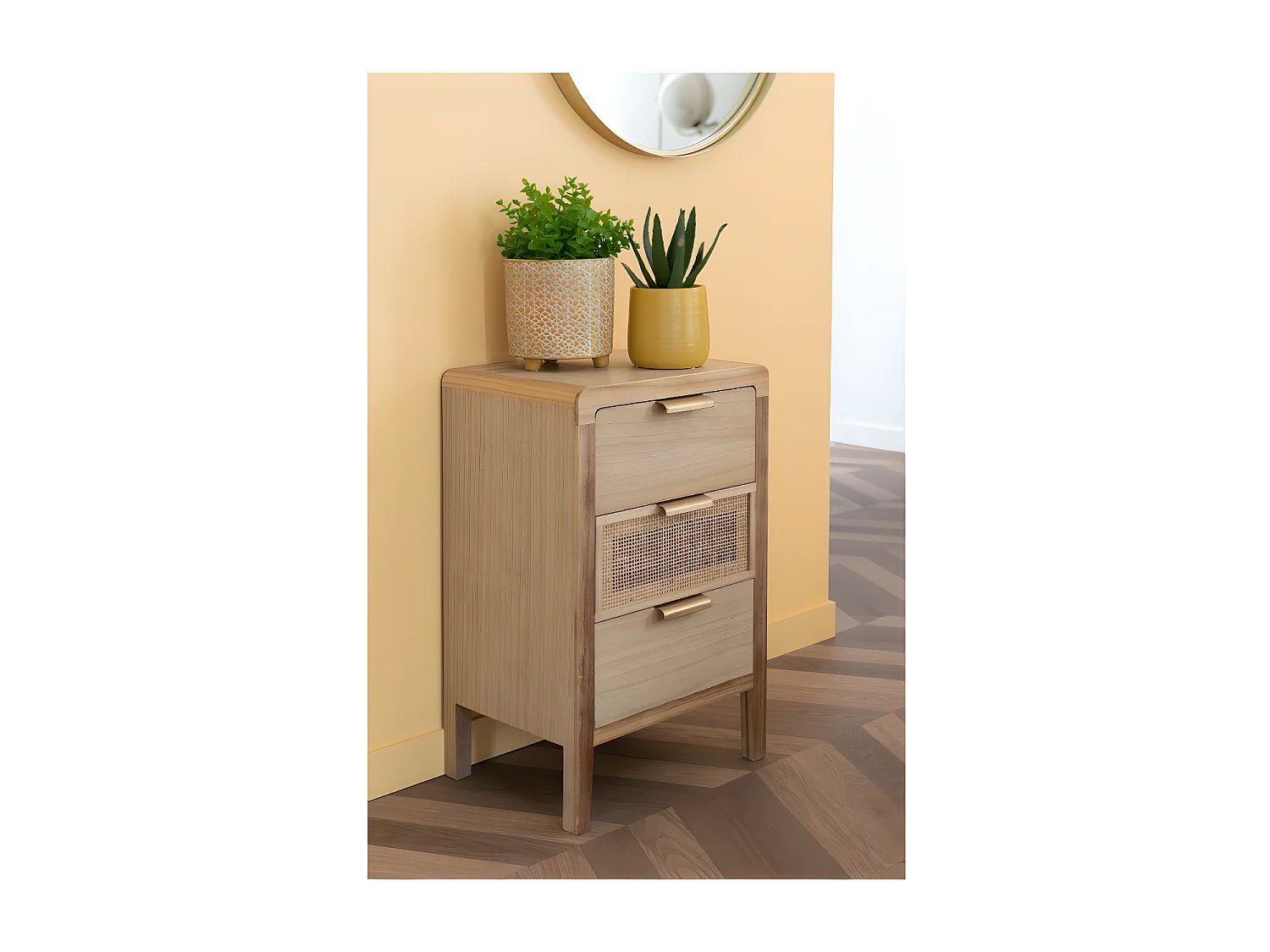 Cache-Pot Déco en Céramique "Minada" 16cm Ocre