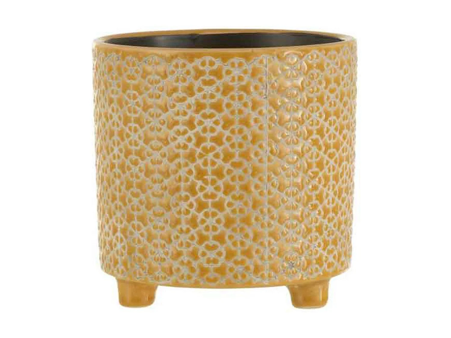 Cache-Pot Déco en Céramique "Minada" 16cm Ocre