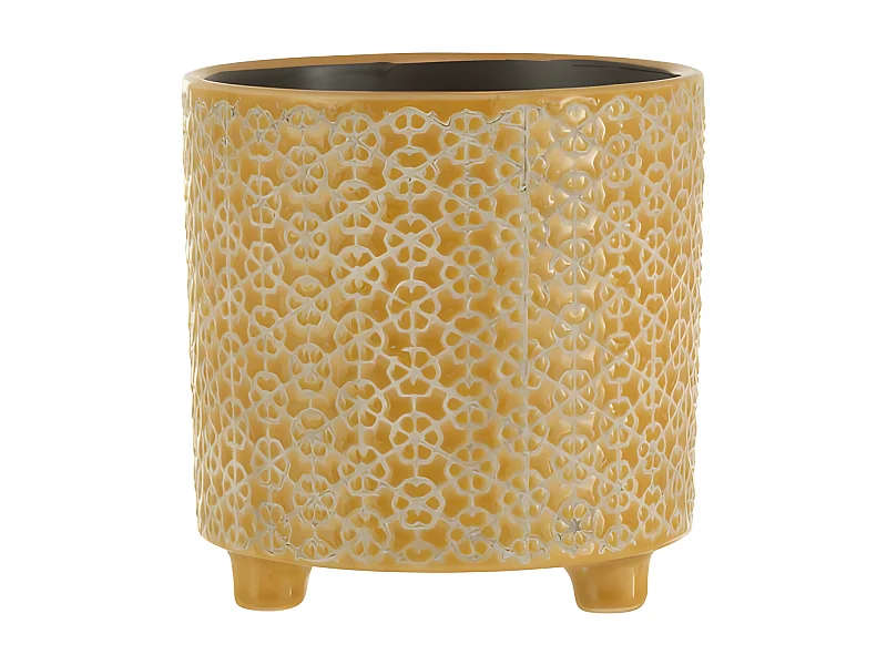 Cache-Pot Déco en Céramique "Minada" 16cm Ocre