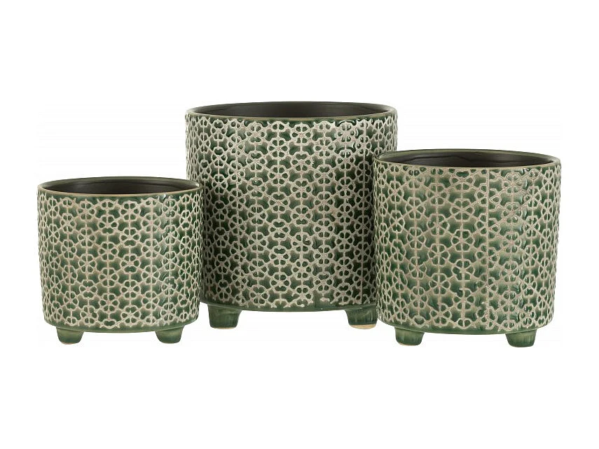 Cache-Pot Déco en Céramique "Minada" 16cm Vert