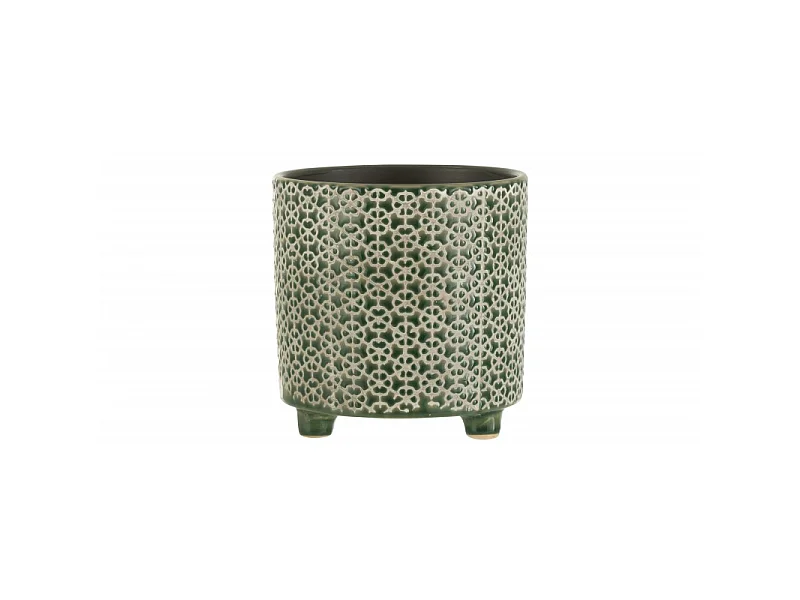 Cache-Pot Déco en Céramique "Minada" 16cm Vert