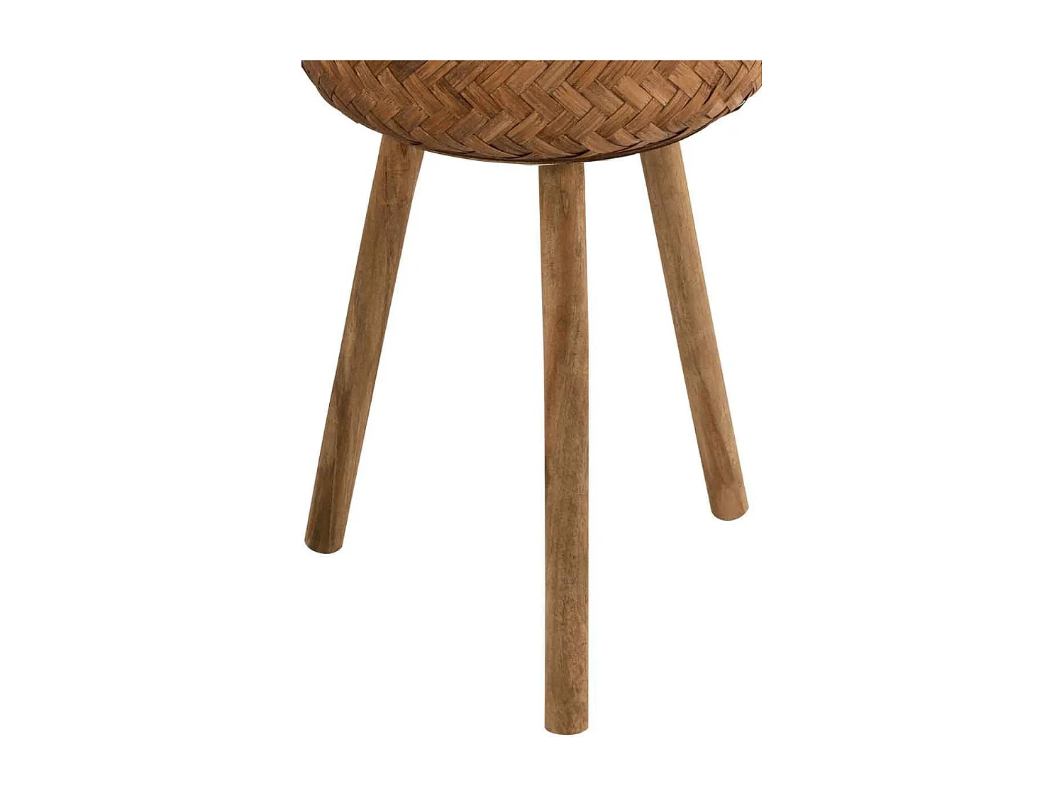 Lot de 3 Cache-Pots sur Pied "Trépied" 75cm Naturel