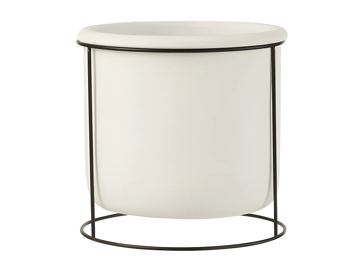 Cache-pot sur socle en céramique blanc 17x17x17 cm