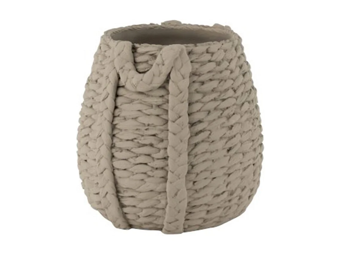 Jardinera de cemento gris 31.5x27x38 cm