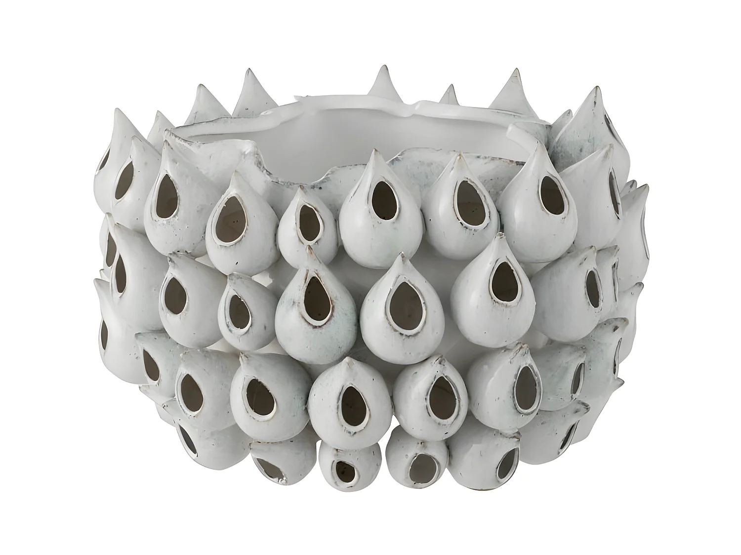 Vaso per fiori anemone in ceramica blu 36x35x24 cm