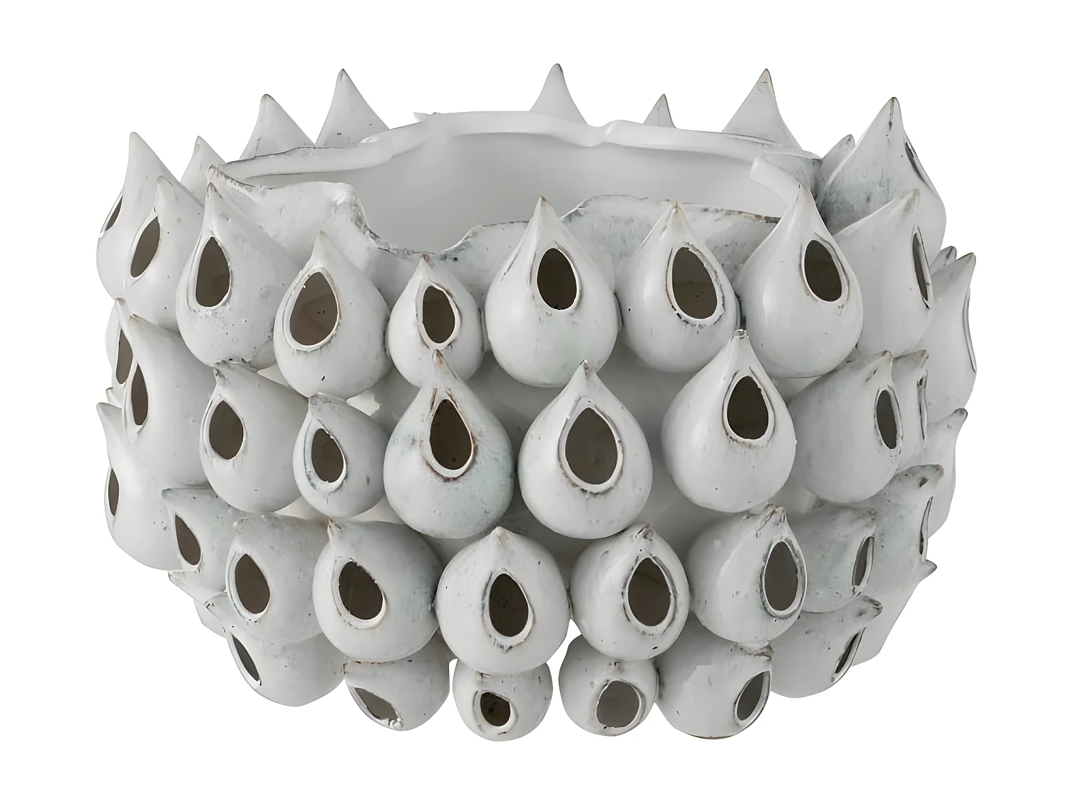 Vaso per fiori anemone in ceramica blu 36x35x24 cm