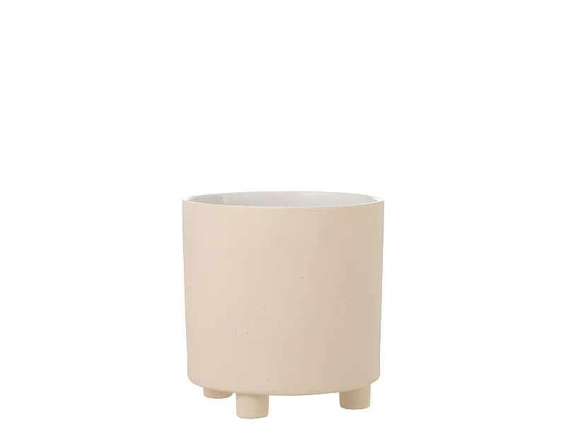 Cache-Pot Déco en Céramique "Sable" 27cm Beige