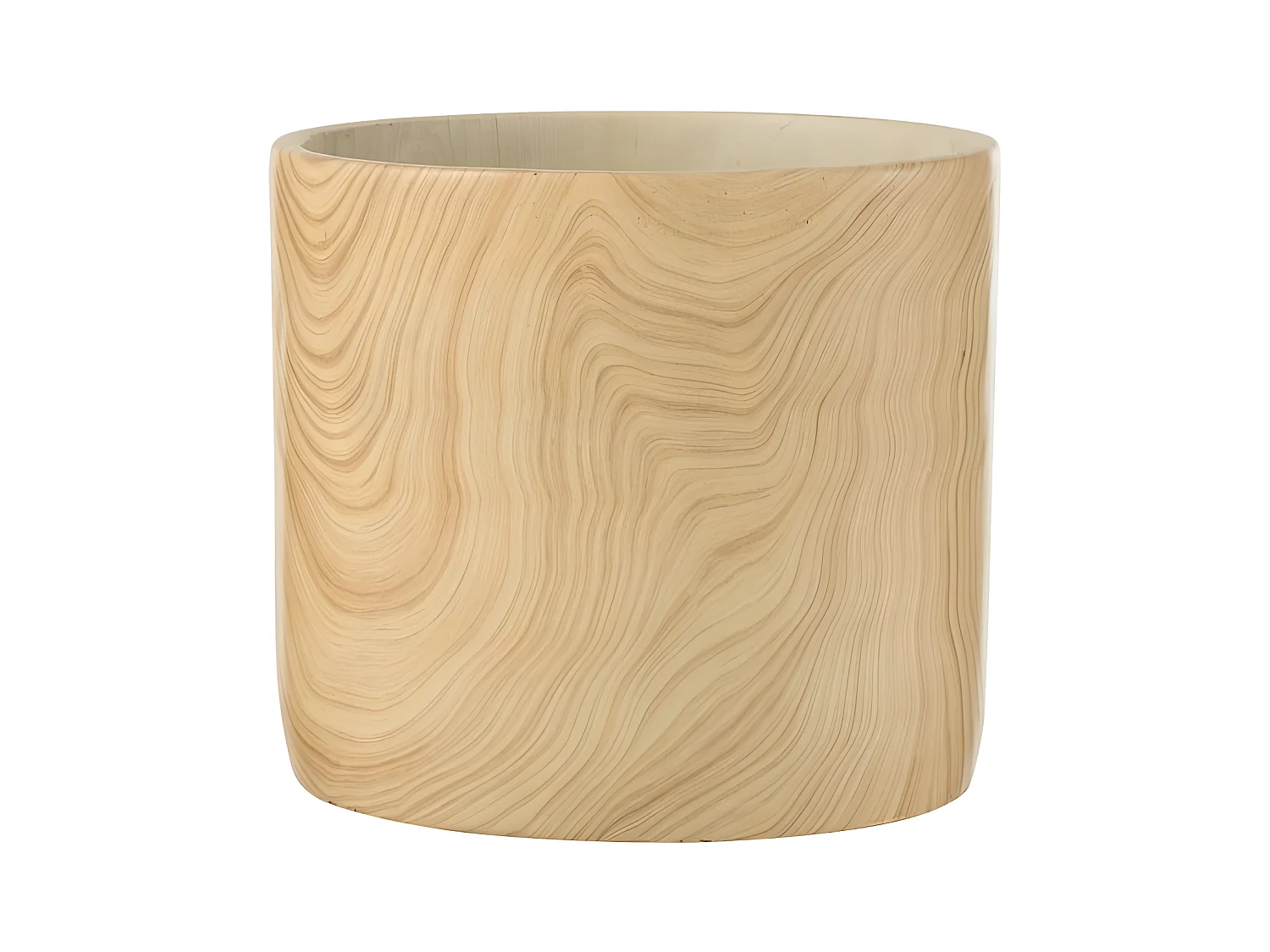 Cache-Pot Déco en Ciment "Forêt" 21cm Beige