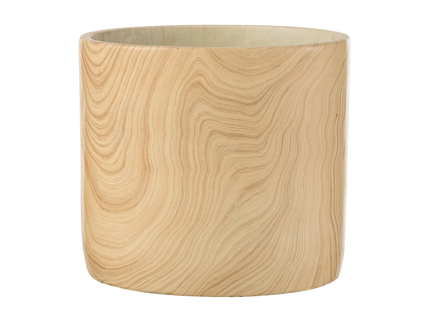Cache-Pot Déco en Ciment "Forêt" 21cm Beige