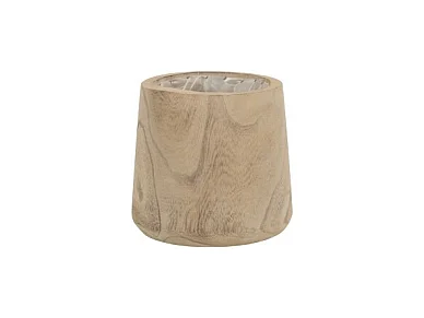 Macetero de madera natural de 20x20x19.5 cm