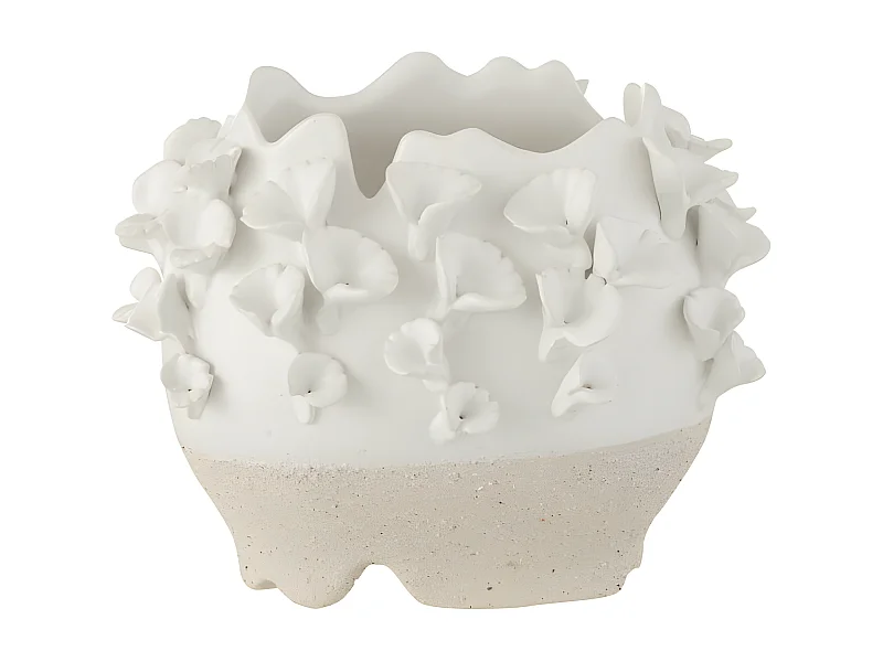 Cache-Pot en Poterie "Anémone" 25cm Naturel