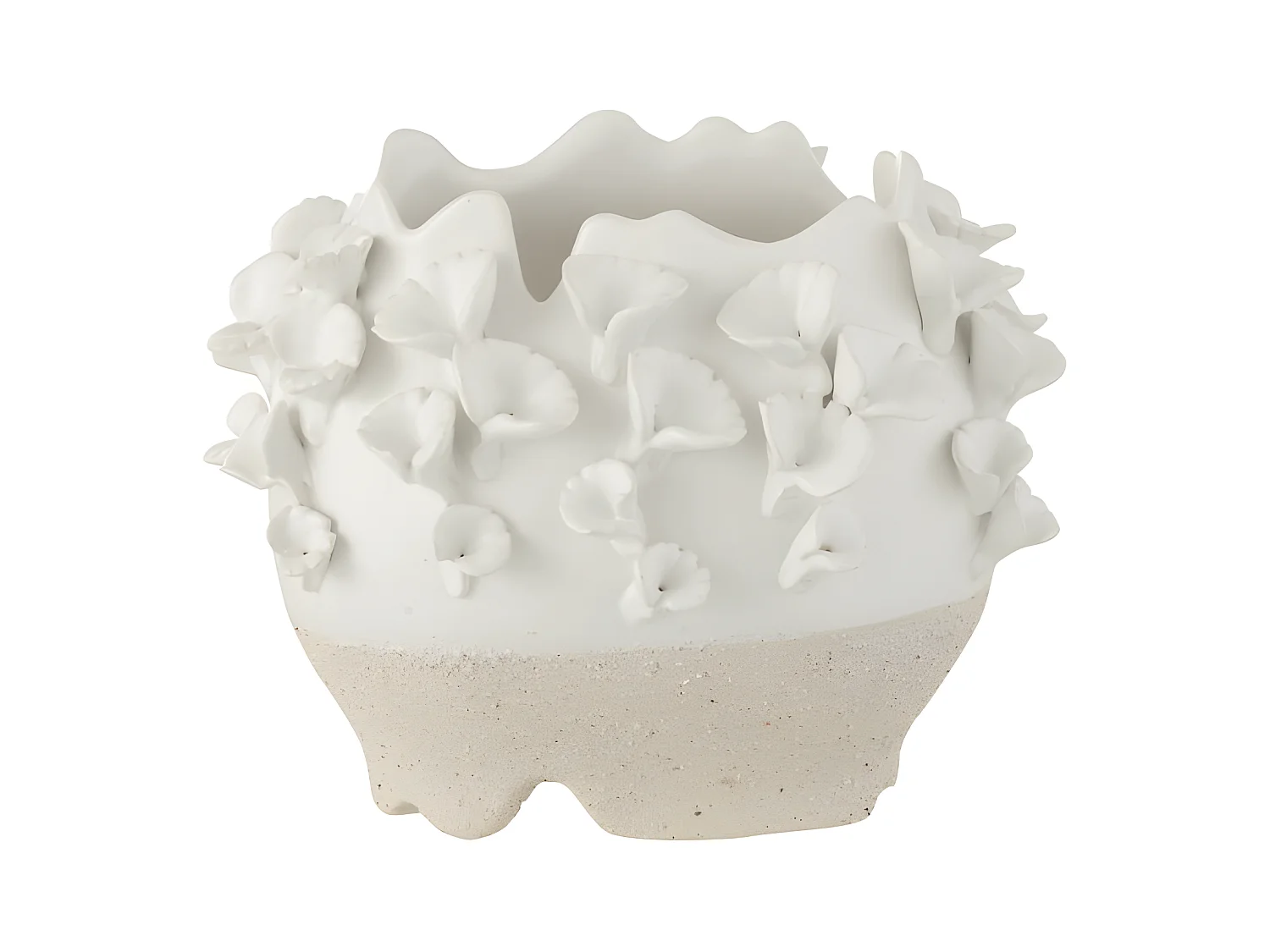 Cache-Pot en Poterie "Anémone" 25cm Naturel