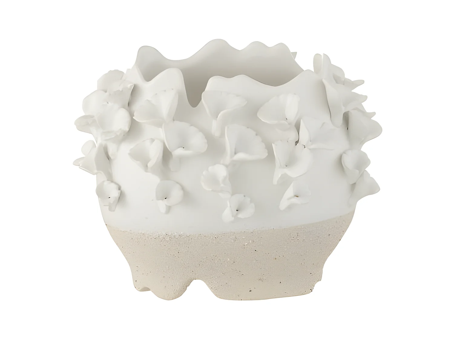 Cache-Pot en Poterie "Anémone" 25cm Naturel