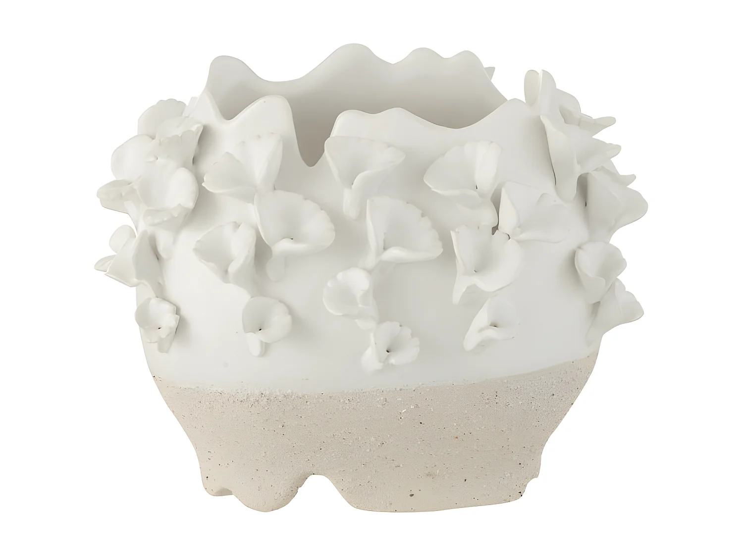 Cache-Pot en Poterie "Anémone" 25cm Naturel