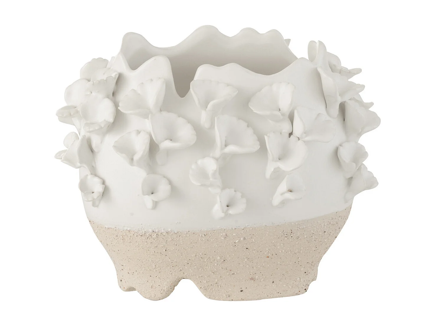 Cache-Pot en Poterie "Anémone" 25cm Naturel