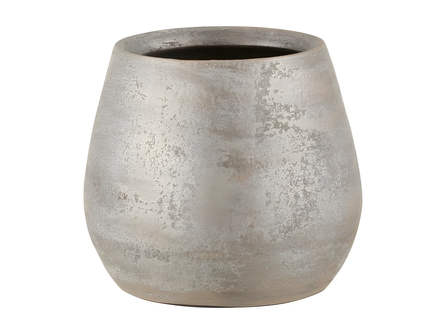 Cache-pot en céramique argent 20x20x18 cm