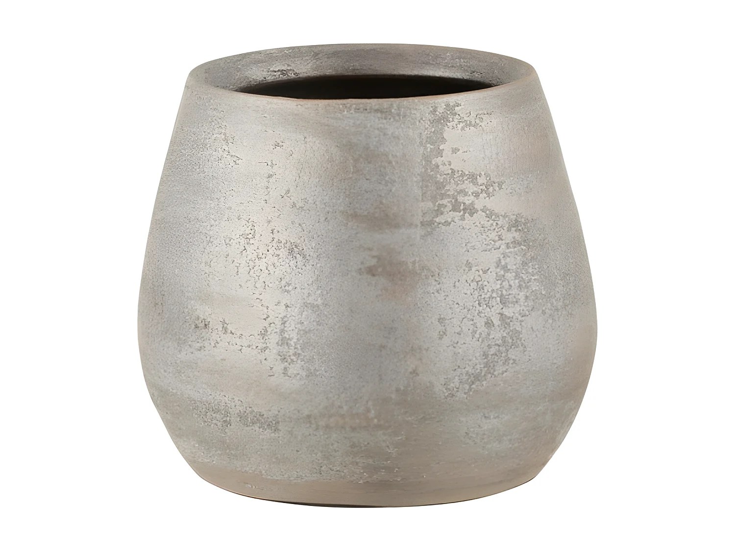 Cache-pot en céramique argent 20x20x18 cm