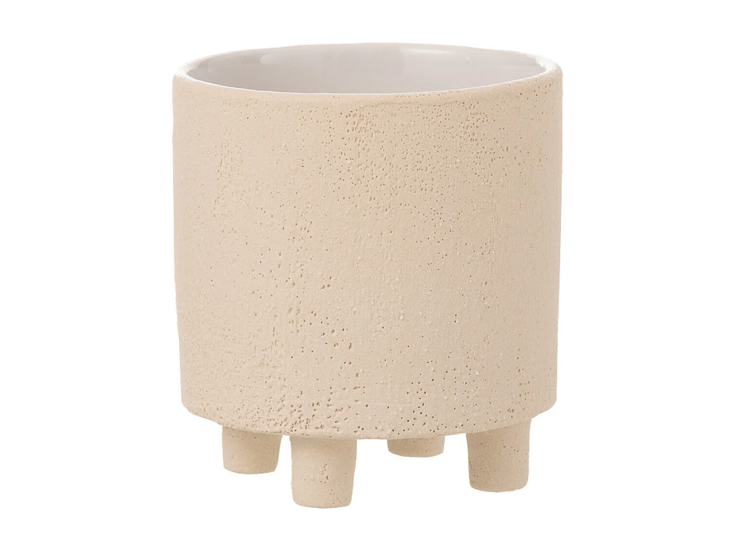 Cache-Pot Déco en Céramique "Sable" 16cm Beige