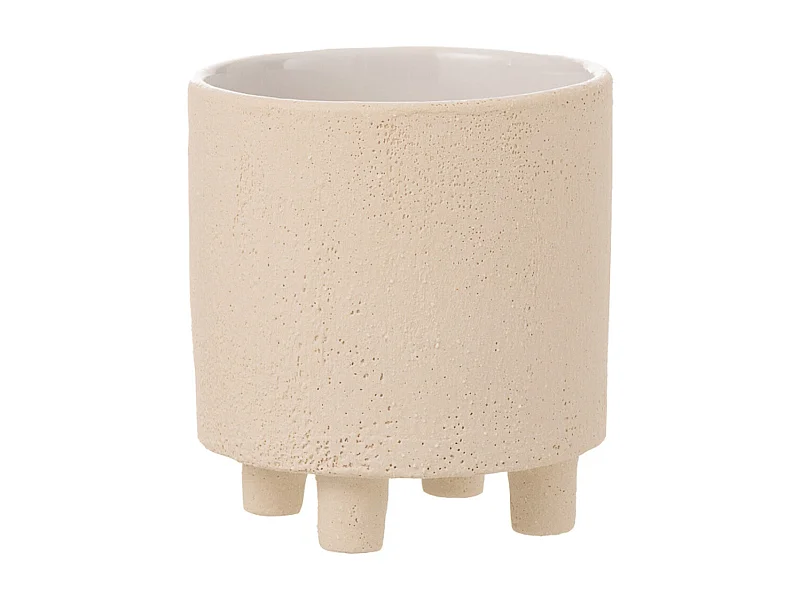 Cache-Pot Déco en Céramique "Sable" 16cm Beige