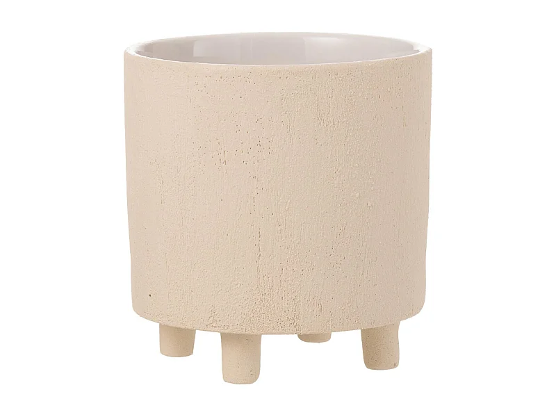 Cache-Pot Déco en Céramique "Sable" 20cm Beige