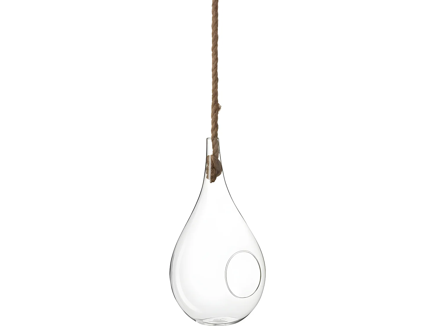Terrario de gota con cuerda de vidrio transparente de 20 cm