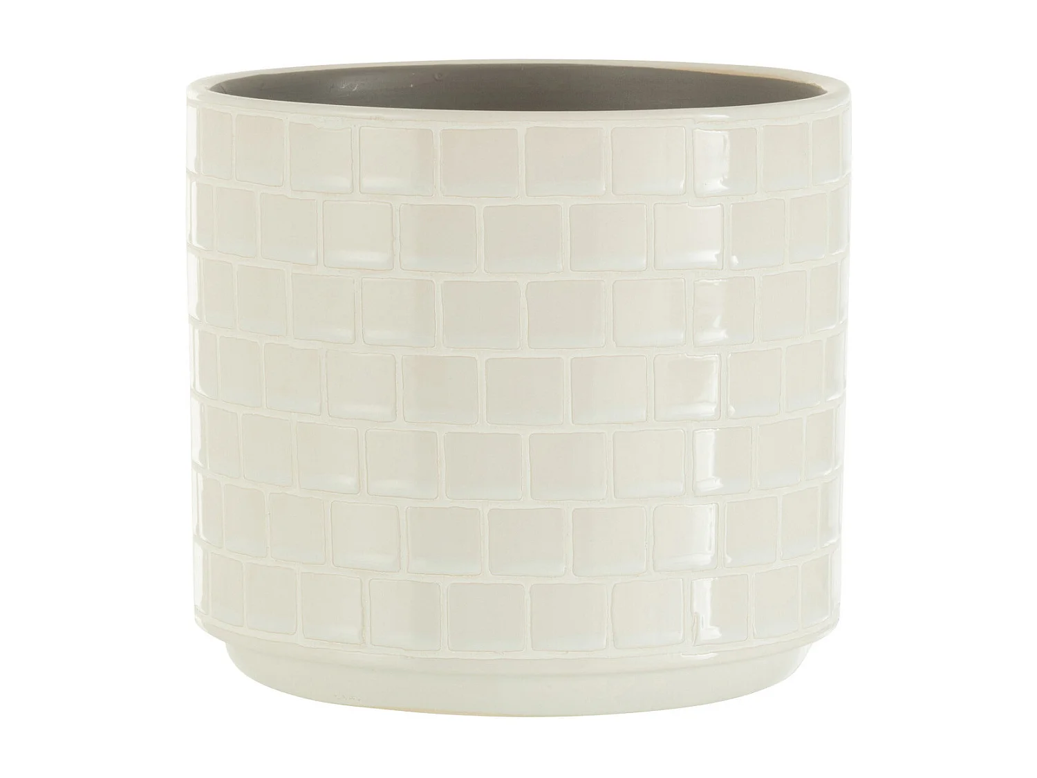 Cache-Pot en Céramique "Brillant" 17cm Blanc
