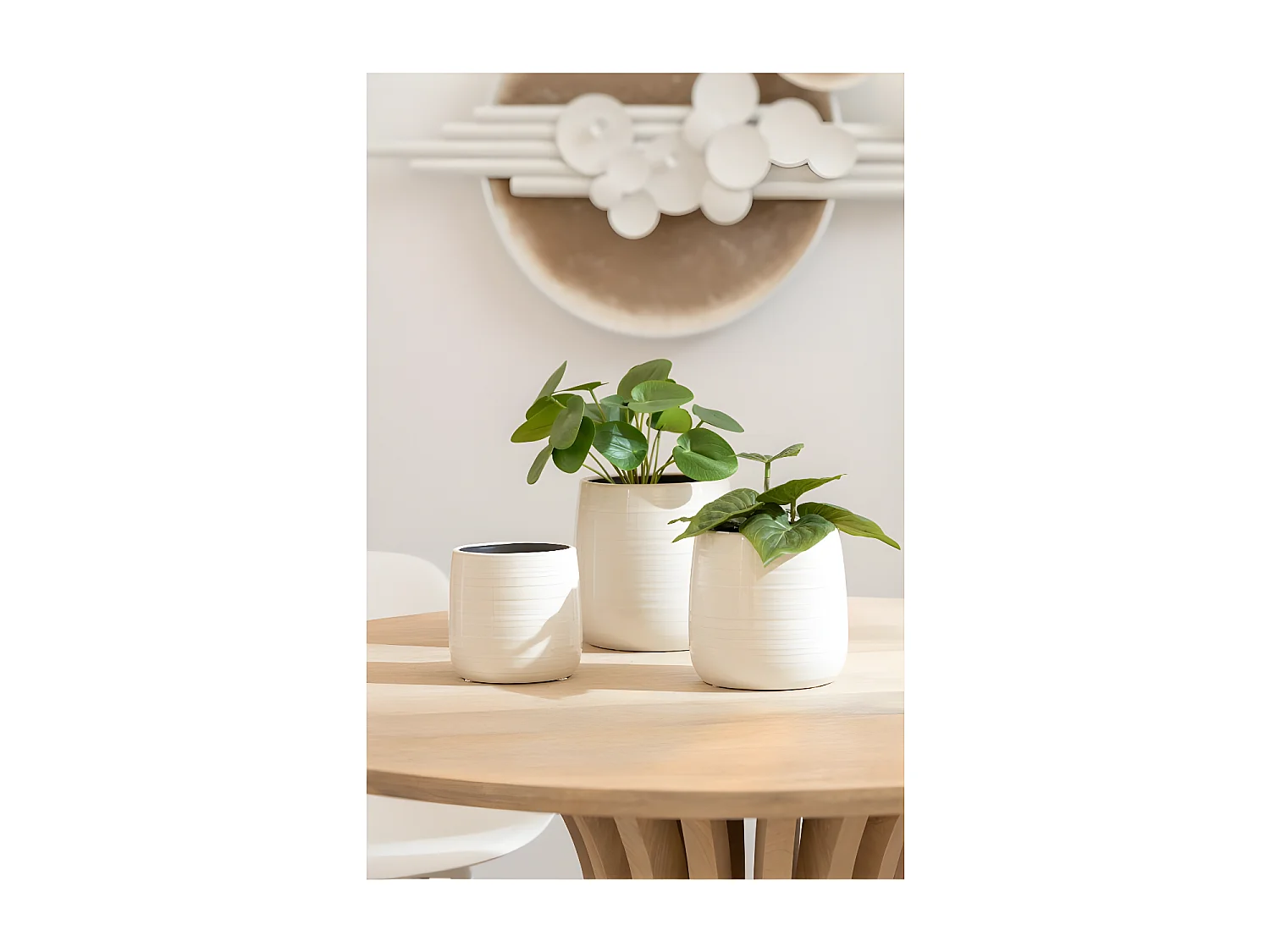 Cache-Pot en Céramique "Uni" 16cm Blanc