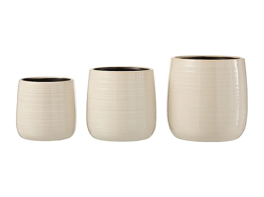 Portavasi in ceramica bianca 16,5x16,5x15 cm