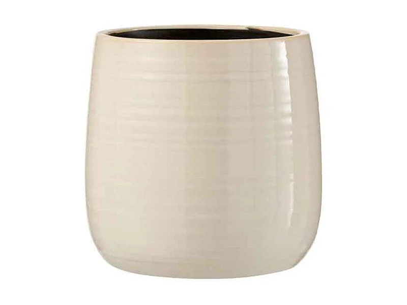 Portavasi in ceramica bianca 16,5x16,5x15 cm