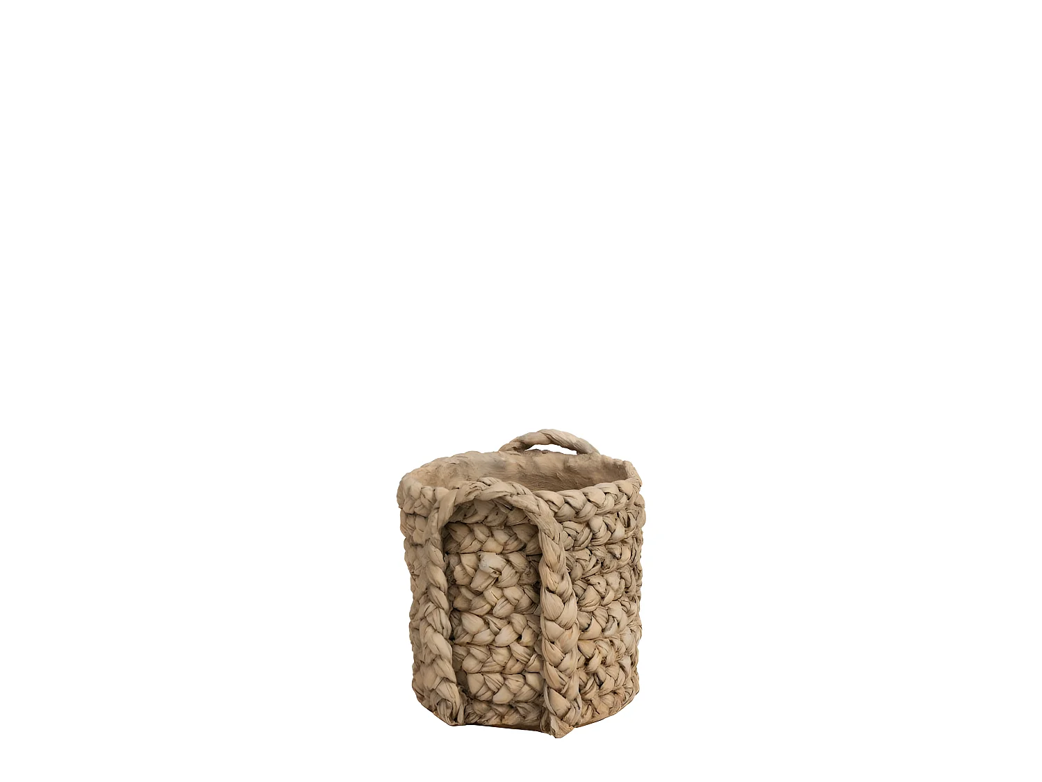 Cache-Pot Rond Design "Anses" 22cm Naturel