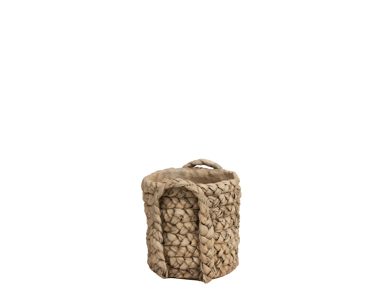 Cache-Pot Rond Design "Anses" 22cm Naturel
