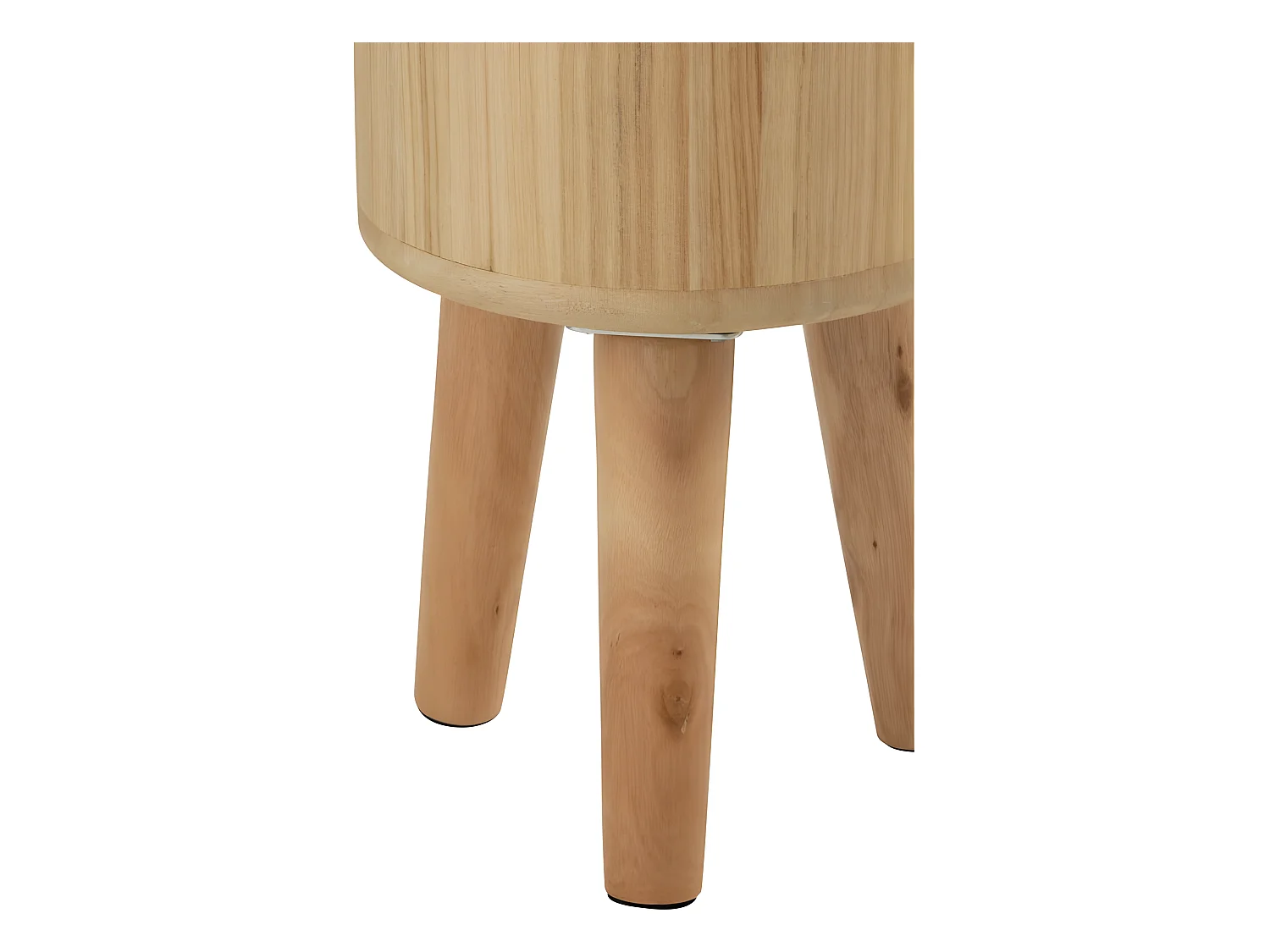 Set de 3 macetas de madera natural 27x27x50 cm