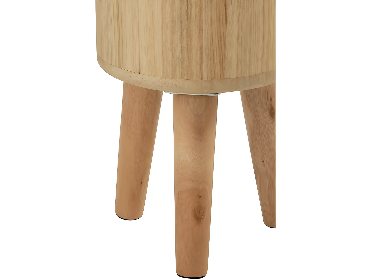 Set de 3 macetas de madera natural 27x27x50 cm