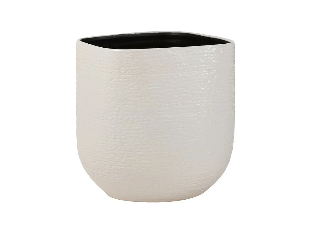 Portavaso in ceramica bianca 23x22.5x20.5 cm