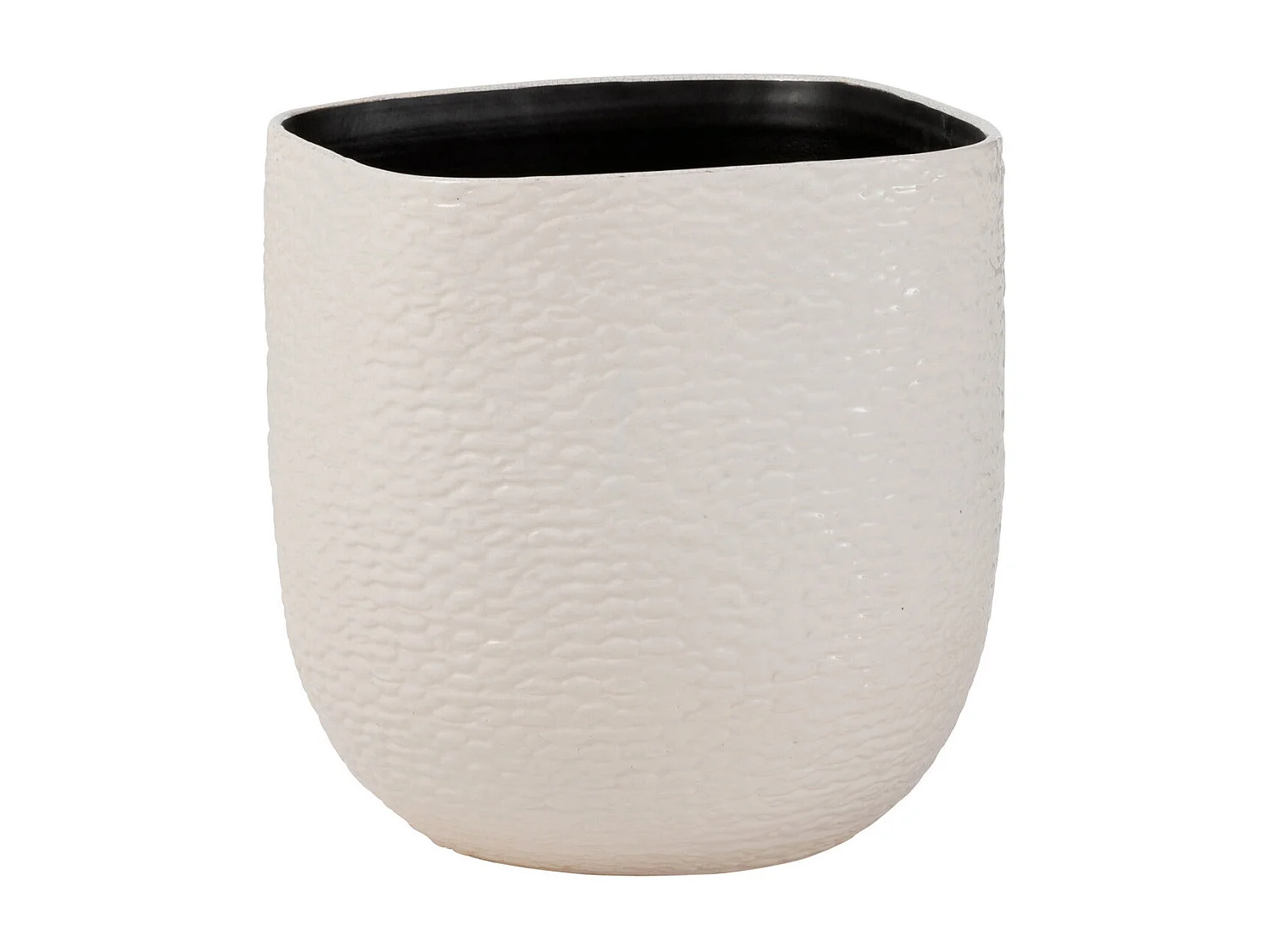 Portavaso in ceramica bianca 30.5x29.5x29.5 cm