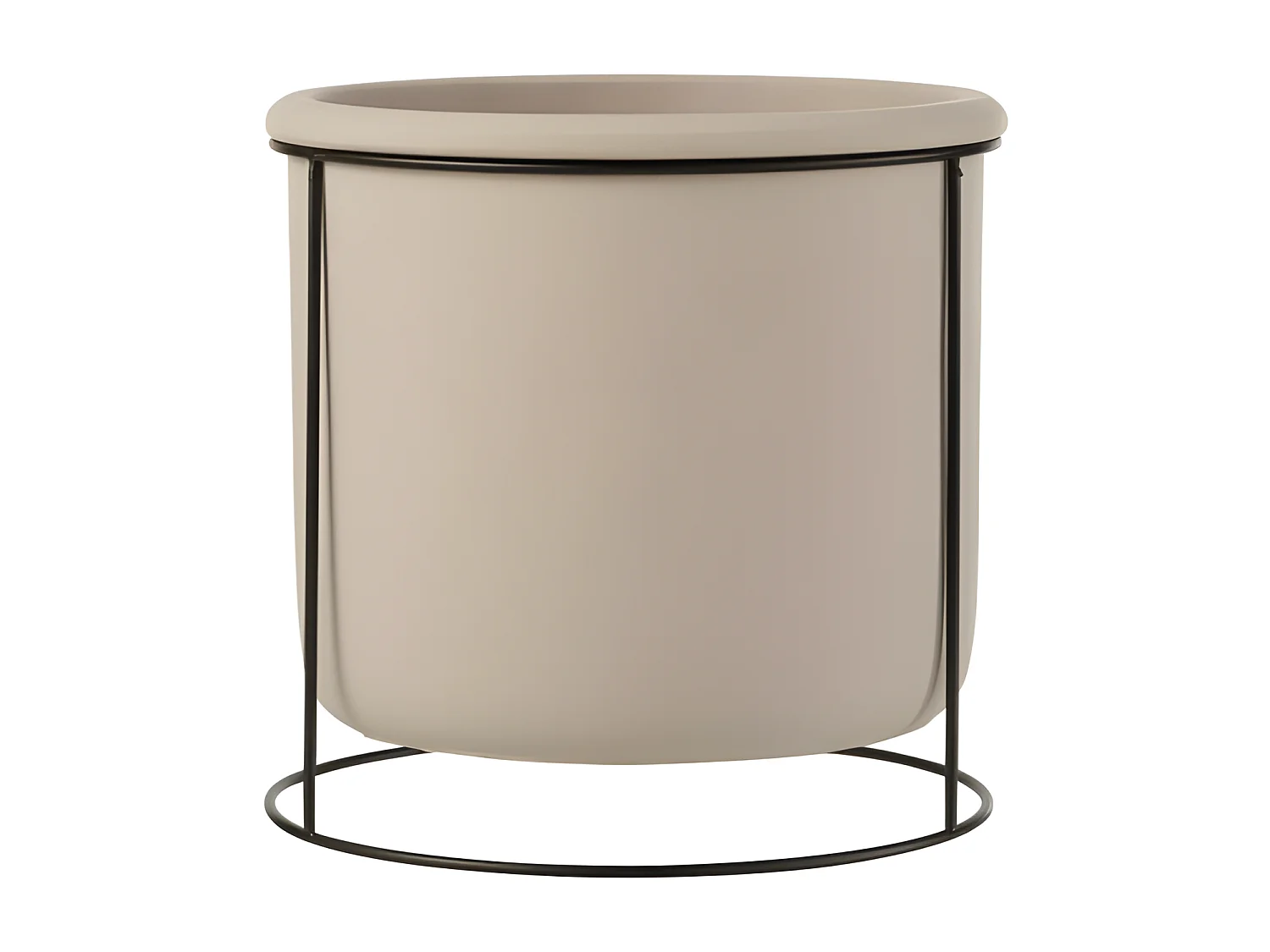 Macetero de cerámica gris de 16x16x16.5 cm