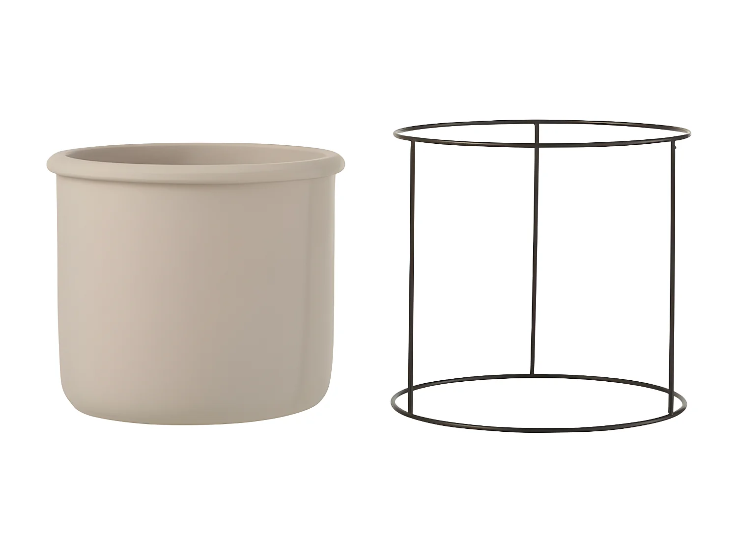 Macetero de cerámica gris de 16x16x16.5 cm