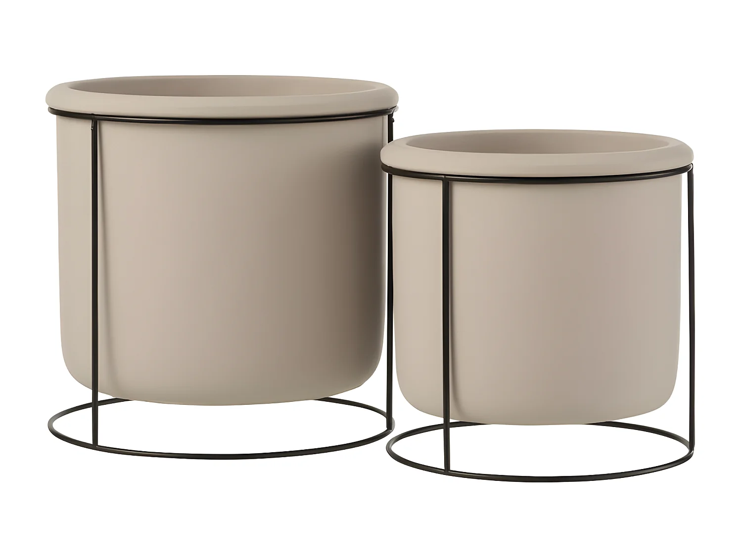 Macetero de cerámica gris de 16x16x16.5 cm