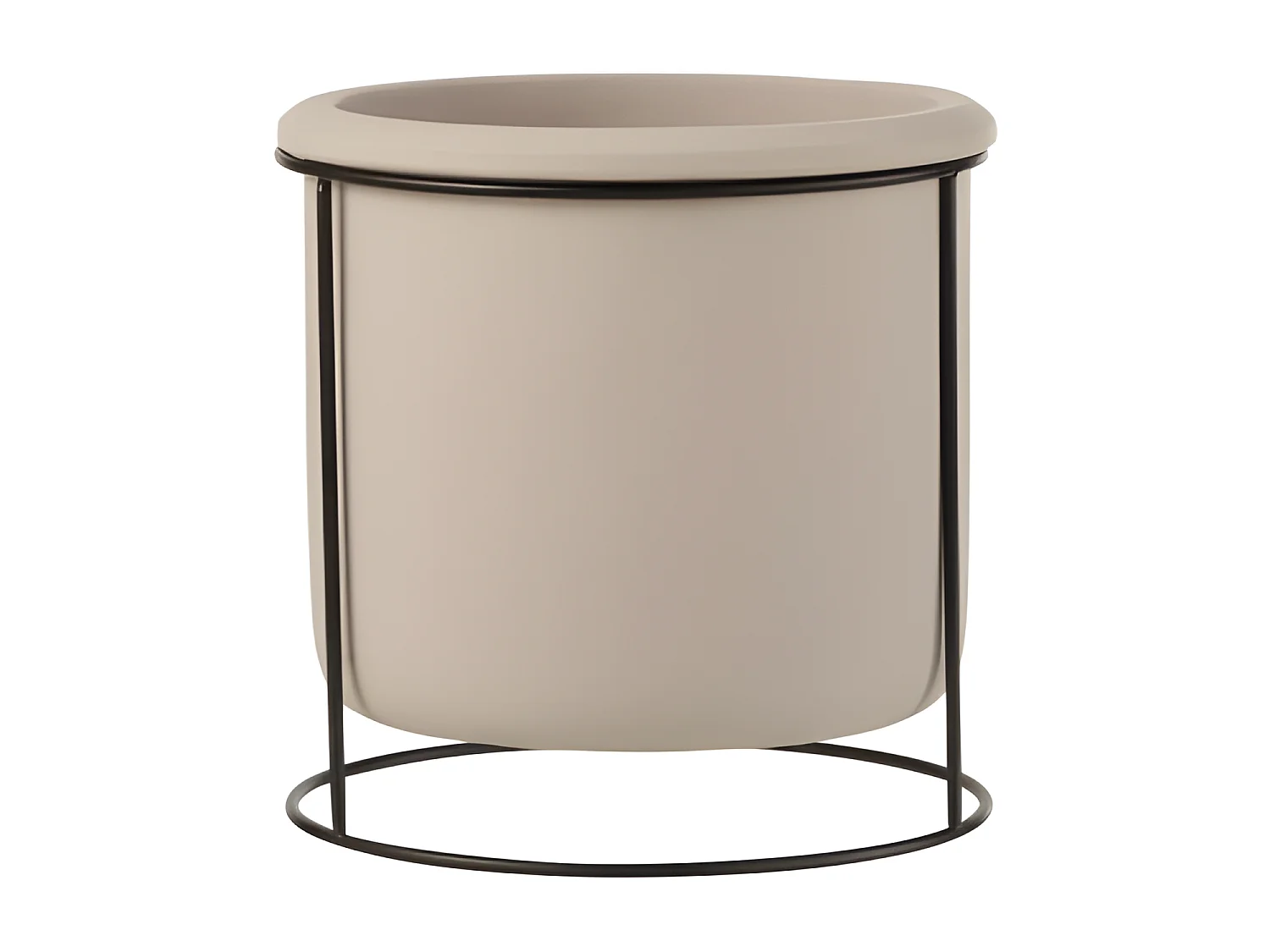 Macetero de cerámica gris de 16x16x16.5 cm