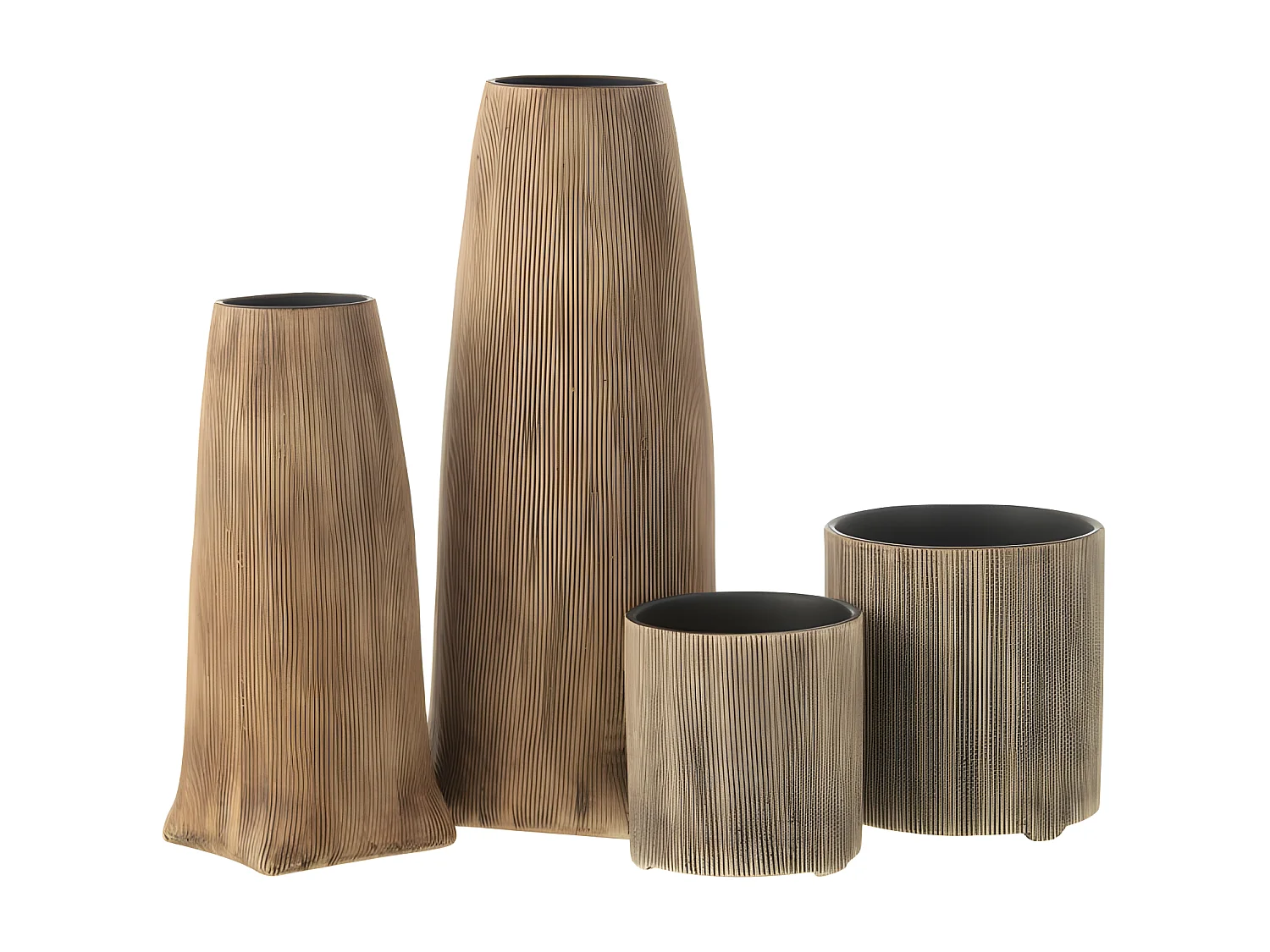 Cache-pot rond en céramique marron 12x12x13 cm