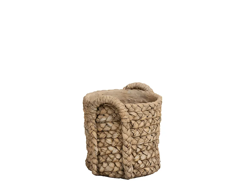 Cache-Pot Rond Design "Anses" 28cm Naturel