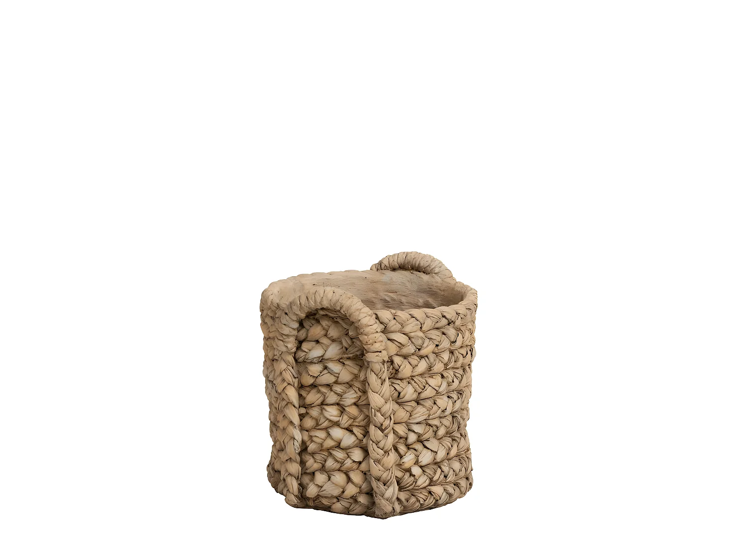 Cache-Pot Rond Design "Anses" 28cm Naturel