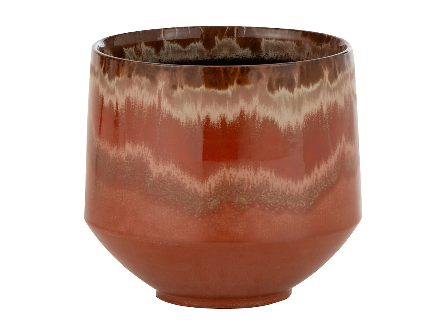 Portavasi in ceramica rosso 21x21x20.05 cm