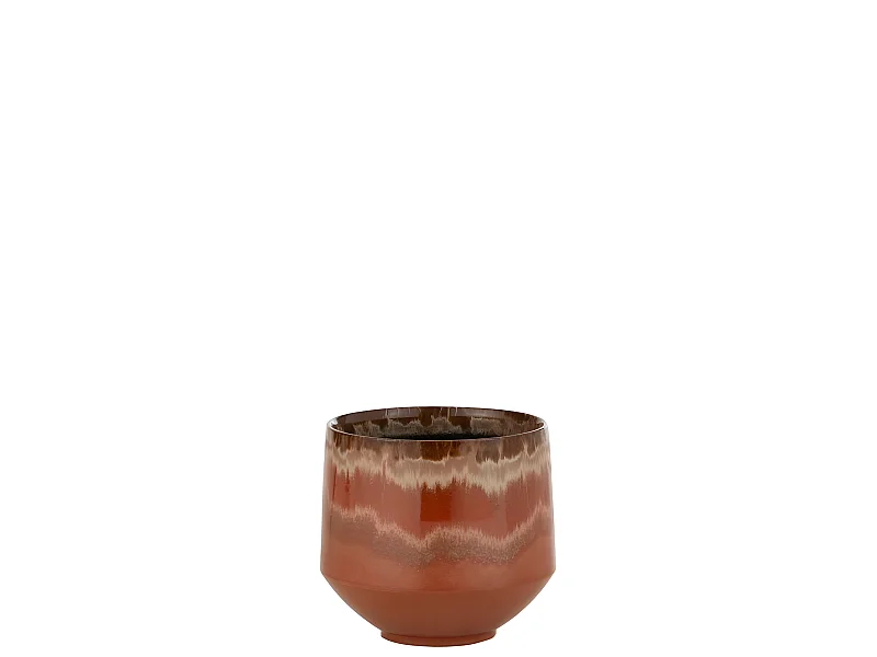 Cache-Pot en Céramique "Aline" 21cm Rouge